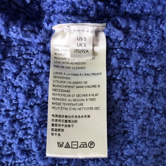 FREE PEOPLE • Finders Keepers Fuzzy Pullover Periwinkle Sweater V Neck SZ Small - Picture 5 of 16